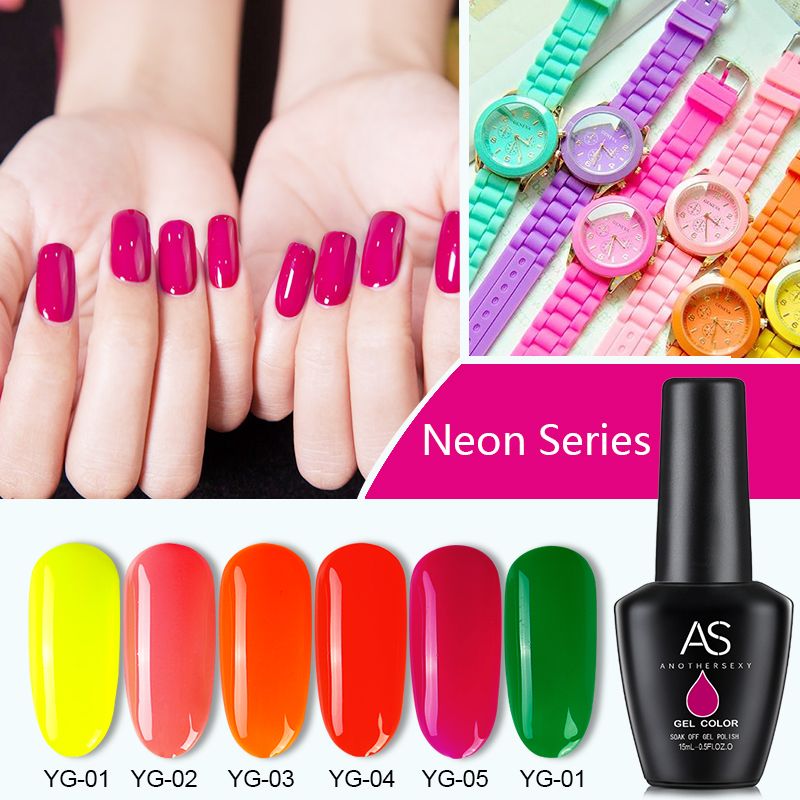 Acheter Vente En Gros Comme Vernis À Ongles Fluorescent Néon Couleurs UV Conduit Gel Gel Avec Vert Fluo Rose Brillant Rouge UV Vernis À Ongles Art De $9.67