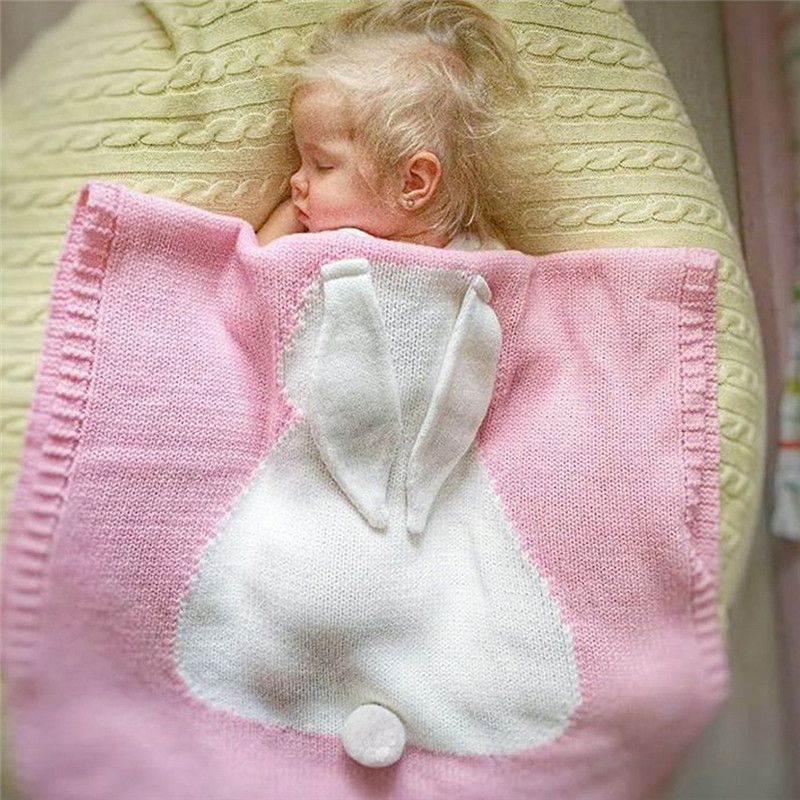 baby knitted blankets white