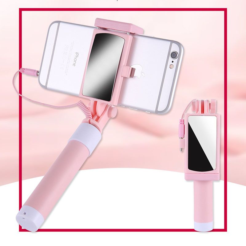 Mini bastone universale monopiede allungabile Selfie con clip treppiede specchio iPhone X 8 7 Samsung S8 S9 Huawei XiaoMi telefono Android