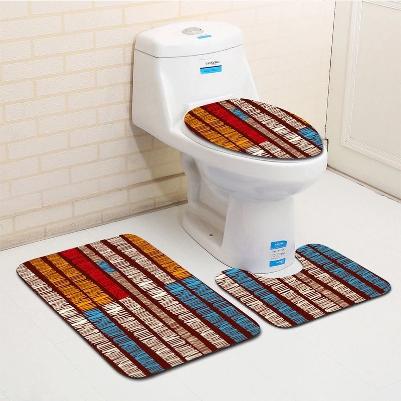 2018 Colorful Geometric Pattern Bath Toilet Mat Sets Bathroom Rug 2018 Colorful Geometric Pattern Bath Toilet Mat Sets Bathroom Rug Flannel Soft And Comfortable Carpet From Xuol 22 16 Dhgate Com