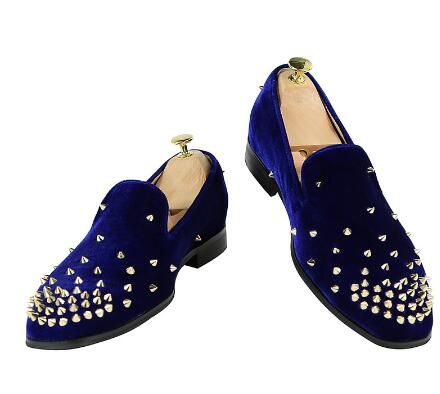 navy blue embellished shoes
