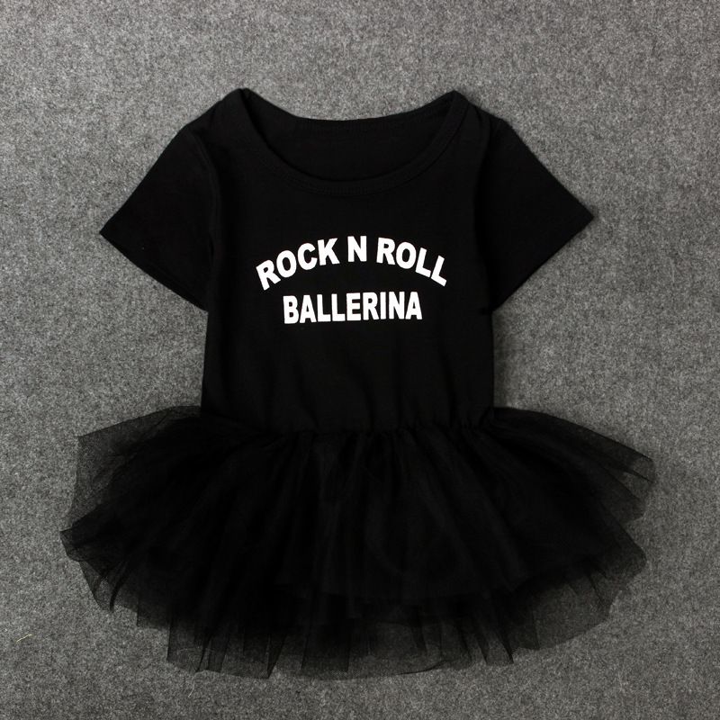 2018 Ins 2018 Children S Romper Rock And Roll Letter Print Short