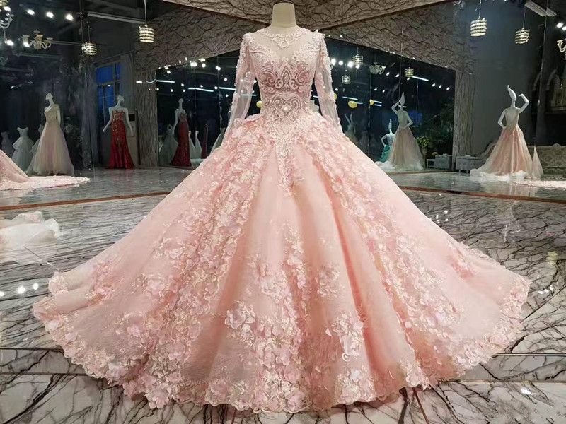 Luxury Pink New Designer Ball Gown Prom 