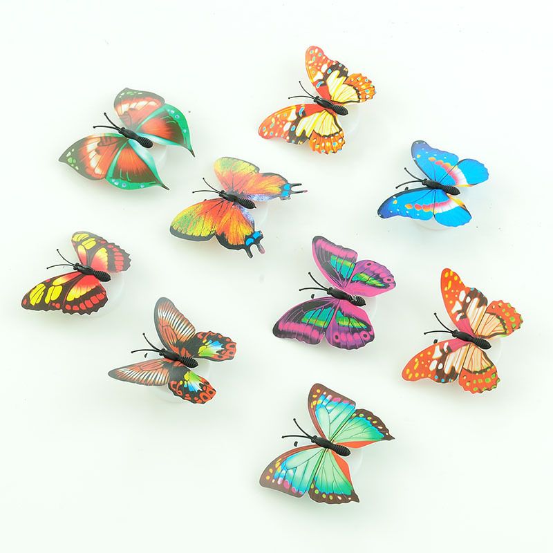 Acheter Pas Cher Creative Colorful Papillon Nuit Lumiere Bebe Lampe De Chevet Chambre Romantique Decoration Lumieres De Nuit Illuminer Les Lumieres De Papillons Du 0 49 Fr Dhgate
