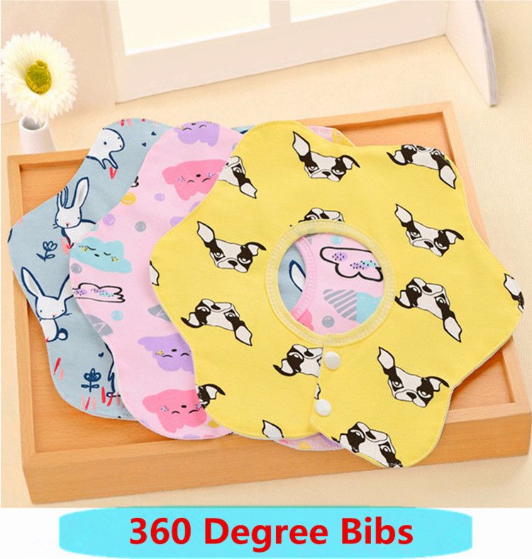 Colorful Floral Bibs for 03 Years Old Kids Baby Feeding Burp Cloths Pure Cotton Kids Bibs DHL