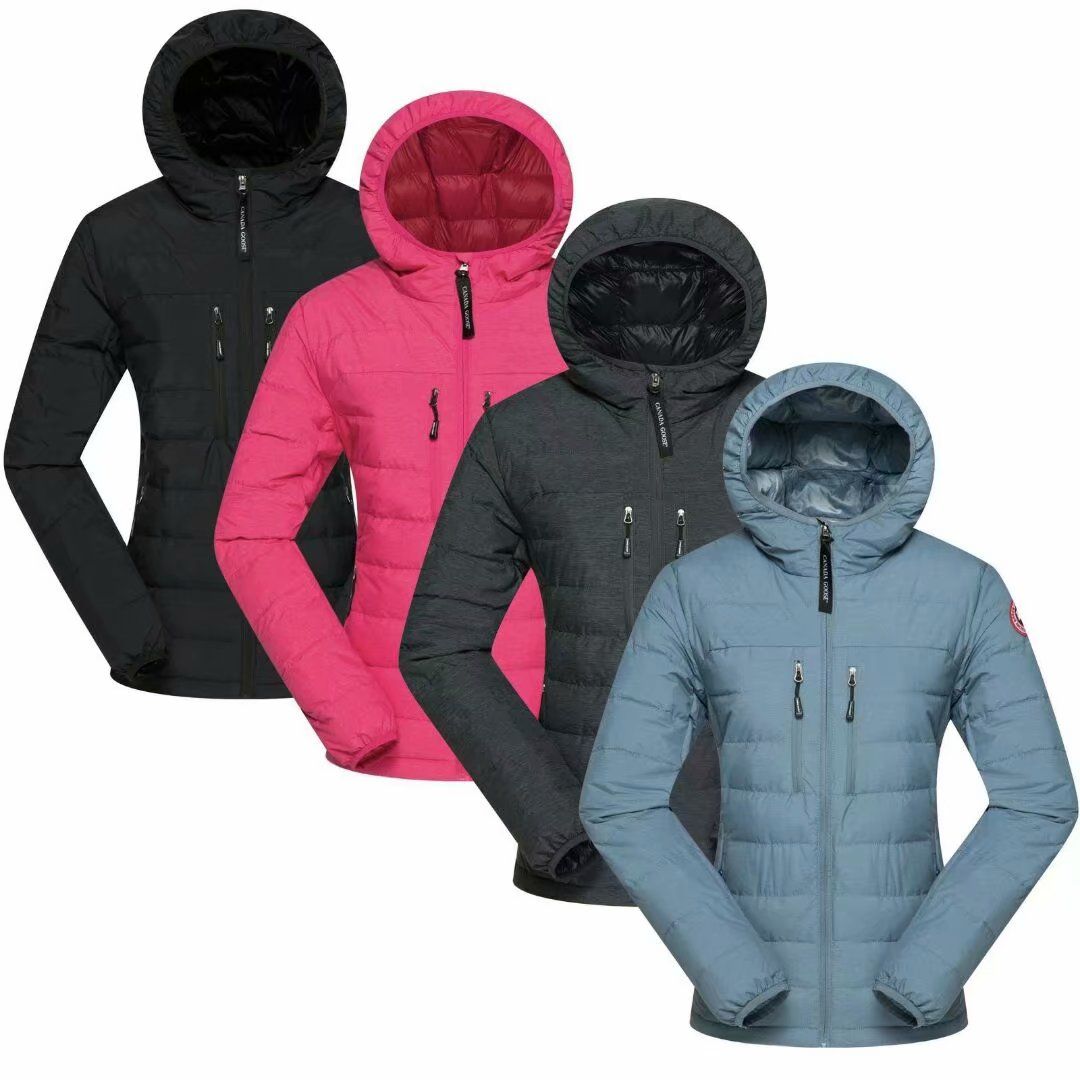 Ladies Down Jacket Winter Warm Jacket 100 Duck Down Windproof Hooded