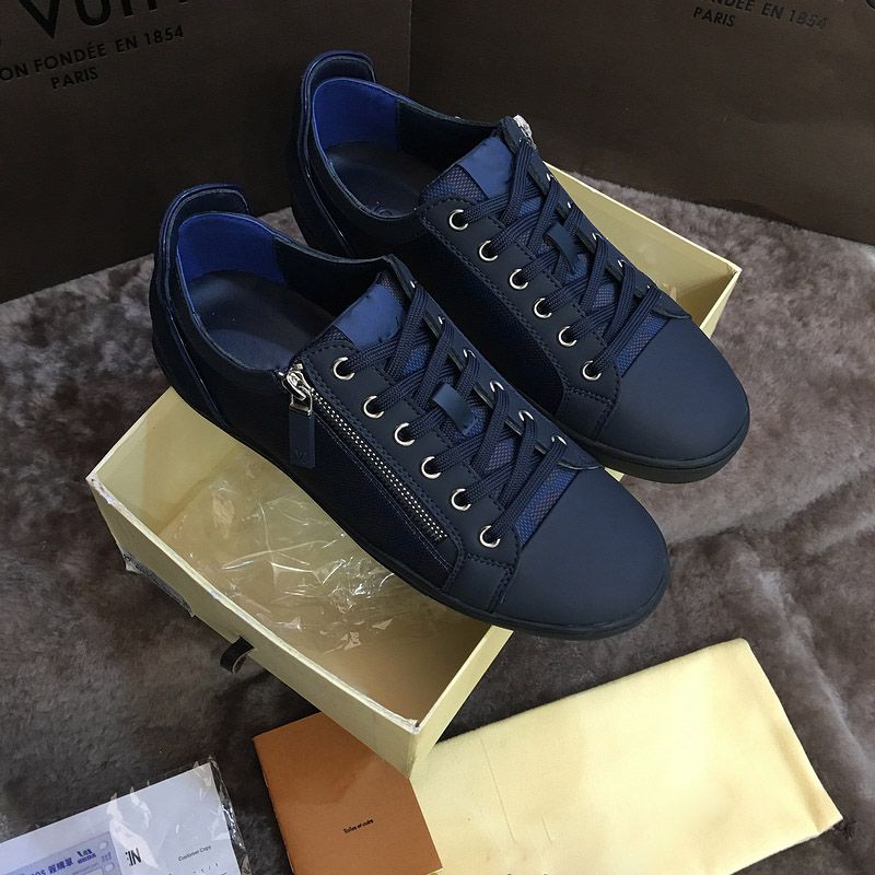 Top Quality Real Leather Zipper Designer Sneakers Men Casual Shoes ...