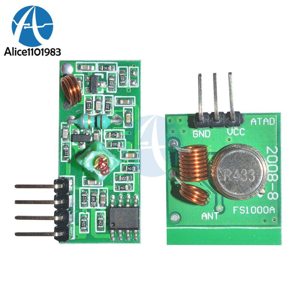 2x 2 Sets 433Mhz RF Transmitter And Receiver Kit For Arduino ZX