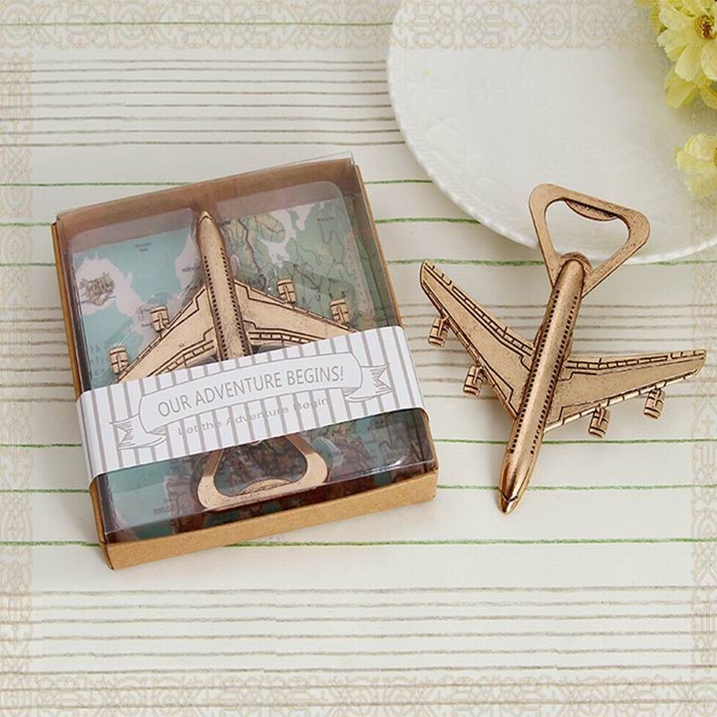 2019 Destination Wedding Favors Antique Airplane Wine Bottle