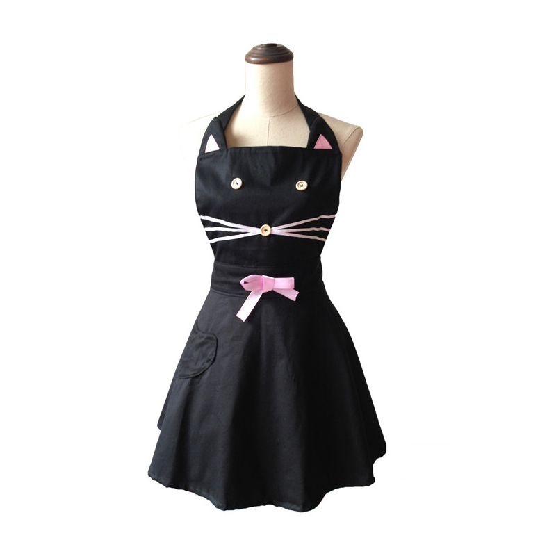 cartoon cat cute black woman kitchen apron cotton waitress salon hairdresser cooking apron dress avental de cozinha divertido half aprons his and hers - Kitchen Apron cartoon cat cute black woman kitchen apron cotton waitress salon hairdresser cooking apron dress avental de cozinha divertido half aprons his and hers - Kitchen Apron