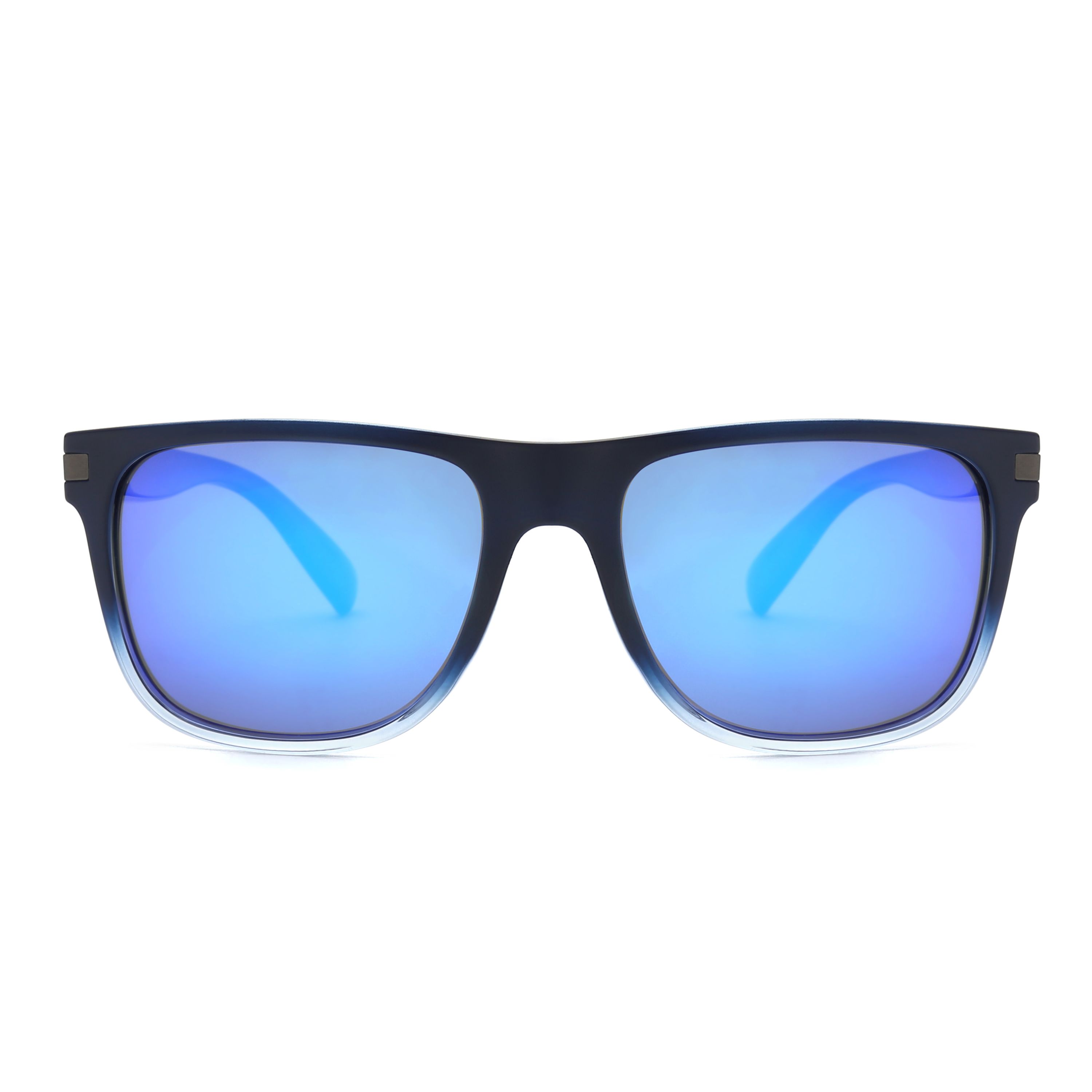 Vintage Lentille Revêtement Carré De En Hommes Miroir Cadre Caoutchouc Bleu Lunettes Soleil F35lKcuT1J