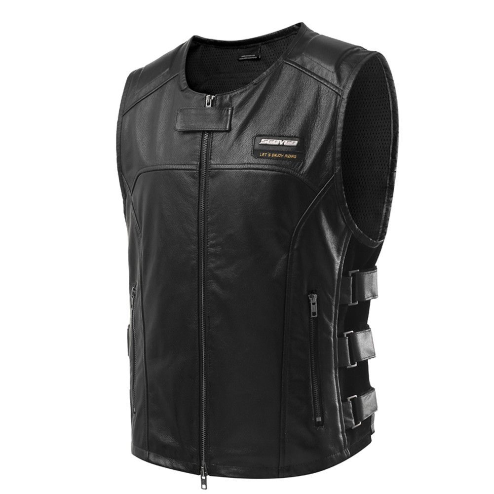 2019 City Vintage Motorcycle Vest Leather Clothing Men Racing 2019 City Vintage Motorcycle Vest Leather Clothing Men Racing Protective Visbility Moto Jacket Armor Vests Security Motorbike Retro From Atuomoto
