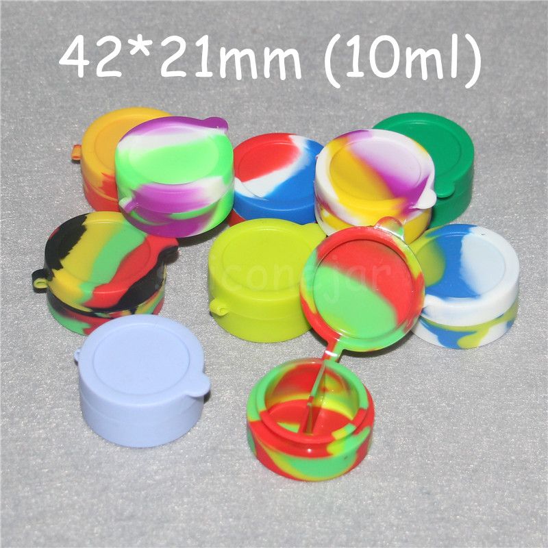 10ml Wax Containers Silicone Jar Container Non Stick Fda Jars Dab Storage Box Oil Holder For Vaporizer Pen Vape Dhl