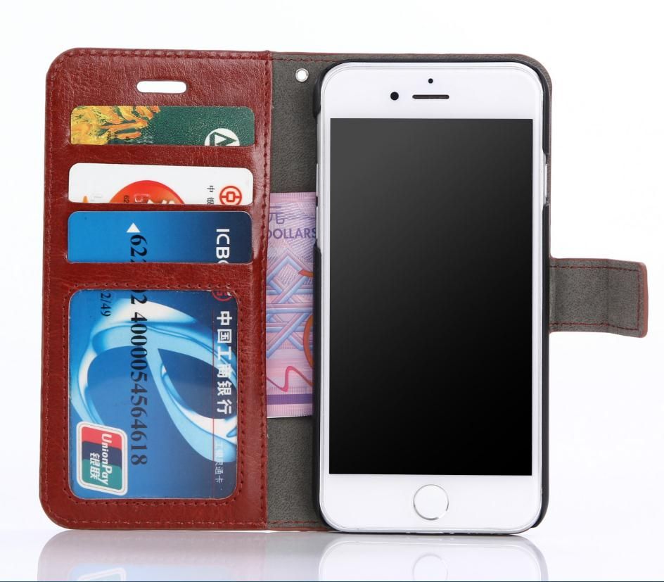 Для Iphone X 8 Plus Кошелек Чехол Для iphone 7 6 plus 5 5S Note 8 Pu Кожаный бумажник Задняя крышка Чехол с слотом для карт Фоторамка Opp