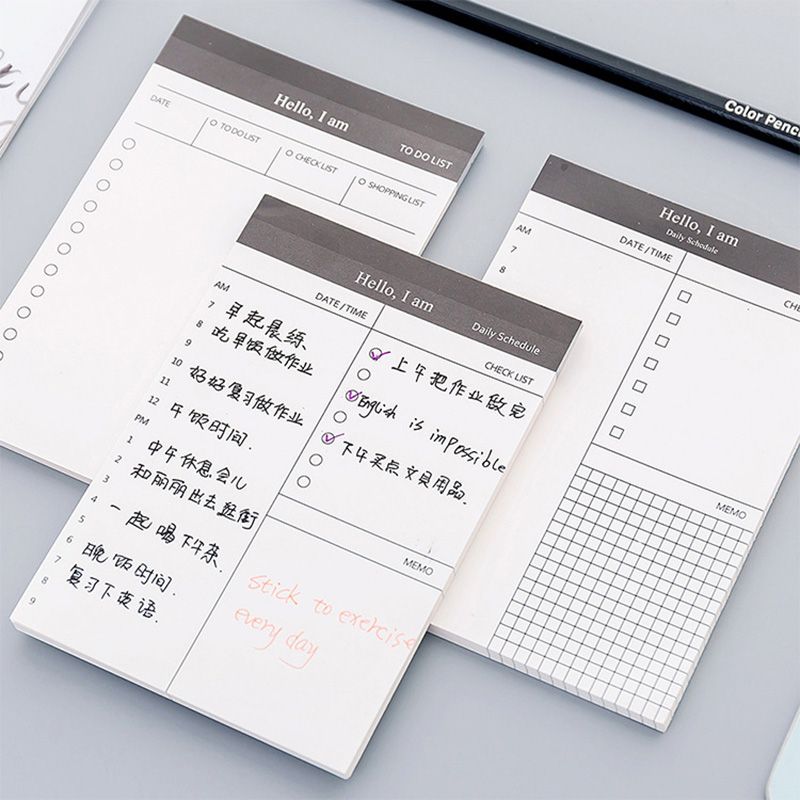 2019 simple business day planner paper pad can tear notepad office simple daily planner