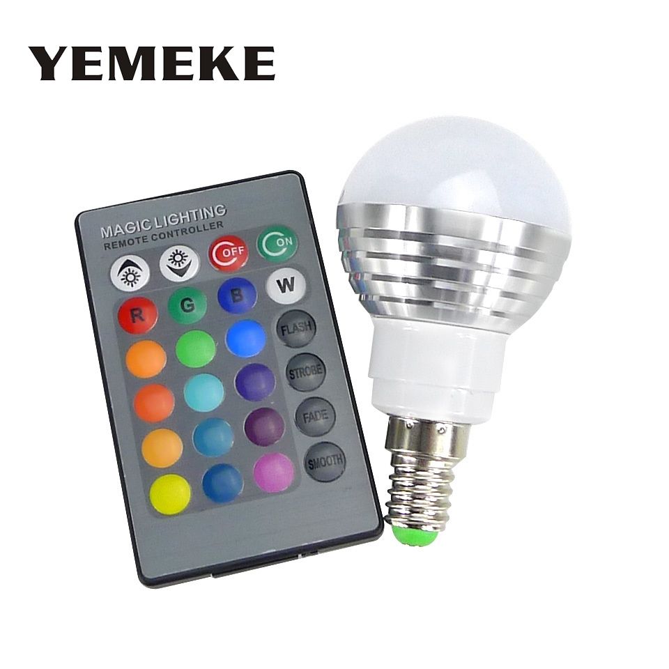 Rgb Ampoules De Led 24keys Ampoule E14 DimmableTélécommande Changement 16 Lampe Couleur Spot 3w E27 Tubes ywO0Nnvm8
