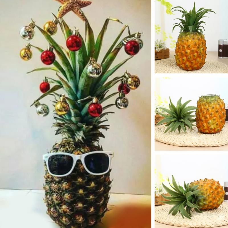 Funny Christmas Pineapple Tree Simulated Pineapple Fruit Xmas Funny Christmas Pineapple Tree Simulated Pineapple Fruit Xmas Decorative Props Home Decorations Pineapples Christmas Trees Decor Christmas Decor Home ... - Funny Christmas Pineapple Tree Simulated Pineapple Fruit Xmas