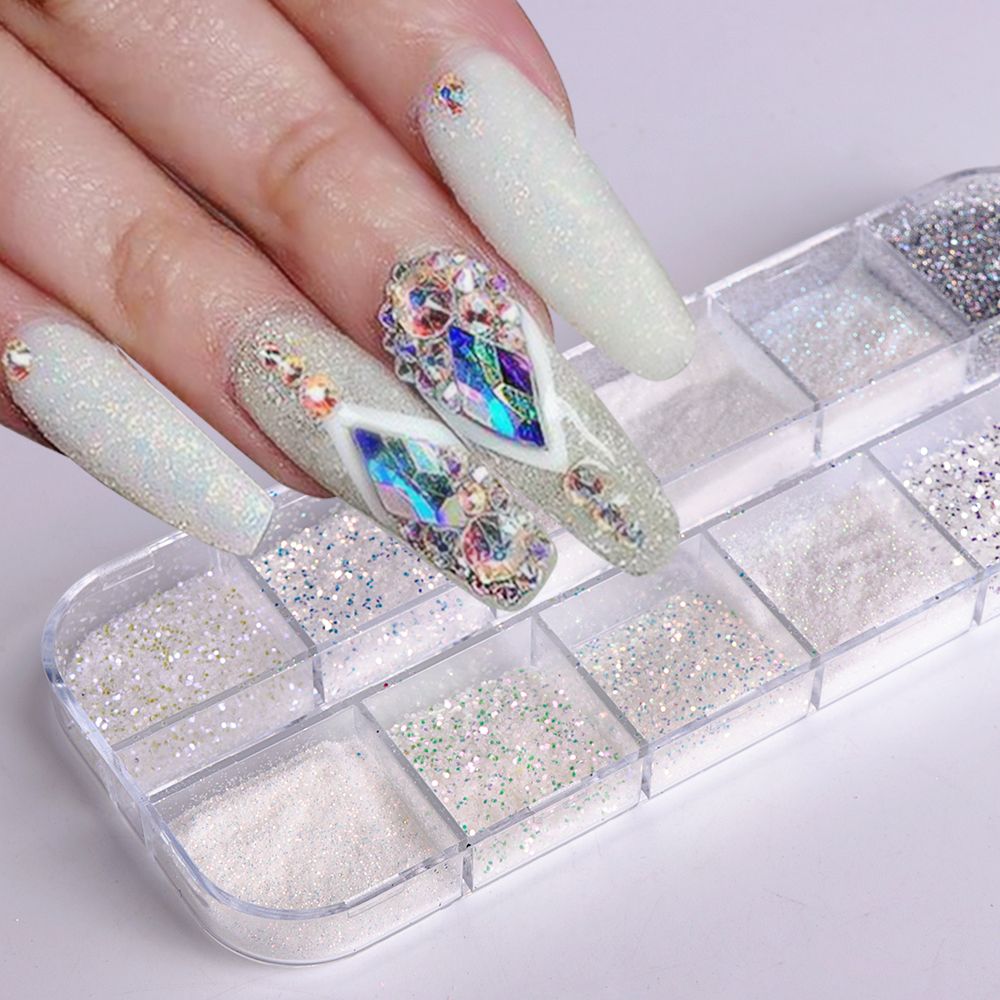 Candy Color Holographic Sugar Nail Glier Powder Mermaid Sandy Dust