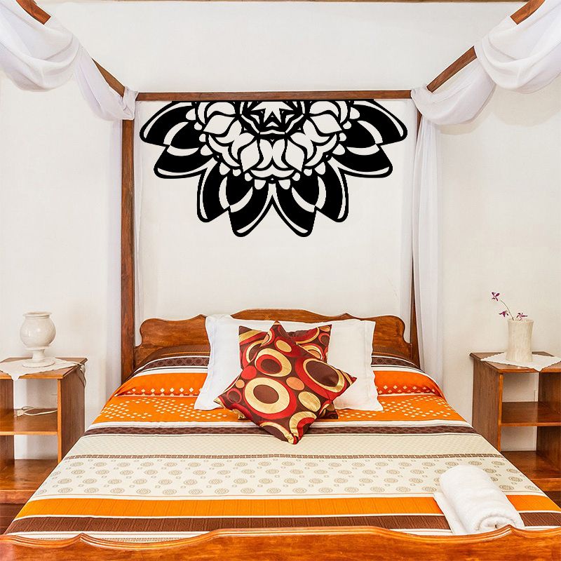 Diy Newest Creative Lotus Headboard Wall Vinyl Decal Mandala Mehndi Diy Newest Creative Lotus Headboard Wall Vinyl Decal Mandala Mehndi Decorate Bedside Sticker Bedroom Yoga Studio Mural Home Decor Art