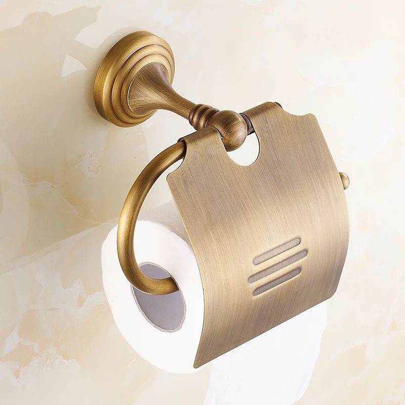 2020 Brass Bathroom Toilet Paper Towel Holder Paper Hook Antique