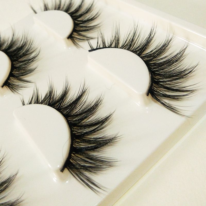 satin al yeni 3 cift 3d gercekci uc boyutlu lashes goz makyaj goz fari buyuk goz capraz yanlis lashes saf el yapimi pamuk ipligi sahte kirpikler