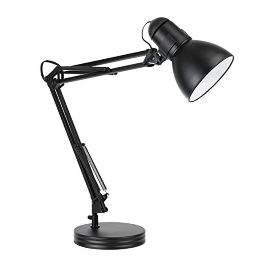 Classical Flexible Desk Lamp Black Swing Arm Led Clamp Metal Architect Adjule Folding Twin Base Table Reading