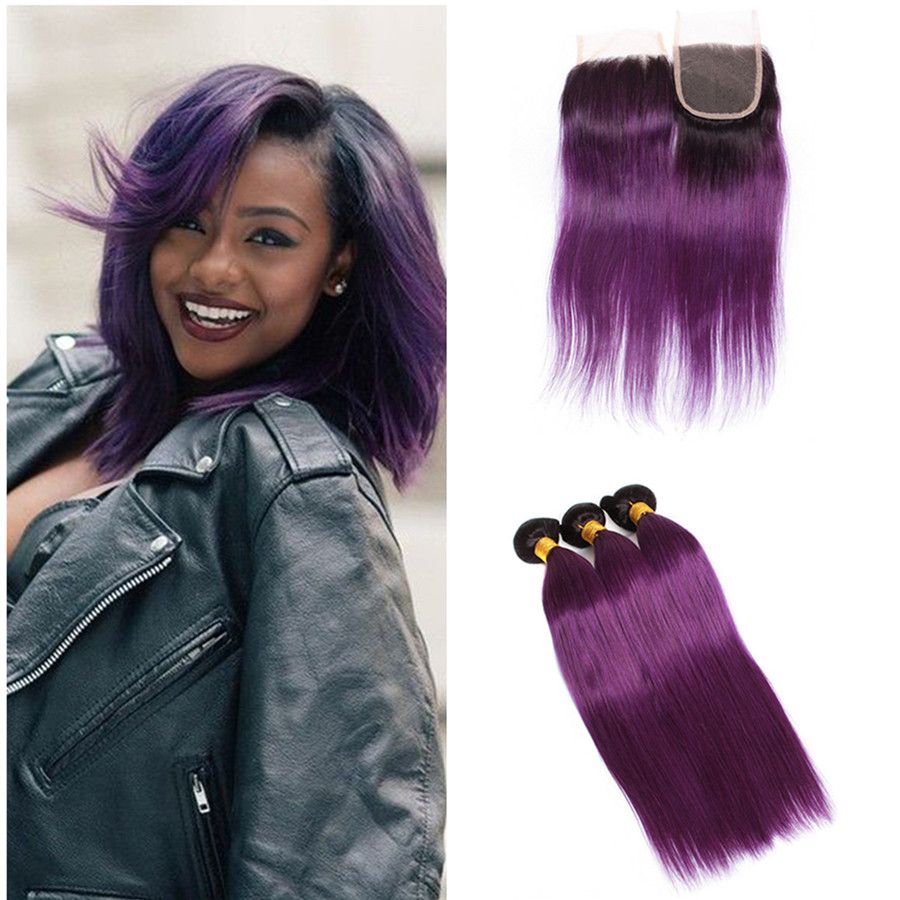 Grosshandel Lila Ombre Haar Spinnt Mit Spitze Closure 2 Tone Dunkel Wurzel Gerade Lila 4 4 Spitze Schliessen Mit Brasilianischem Jungfrau Haar Bundles Von Ruma Hair 133 89 Auf De Dhgate Com Dhgate