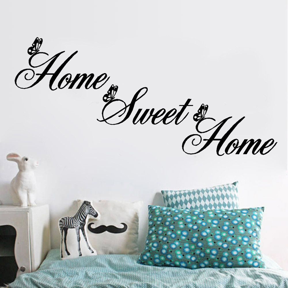 Home Sweet Wall Stickers Creative Diy Removable Letter Decals Art Decor For Living Room Bedroom Wallpaper