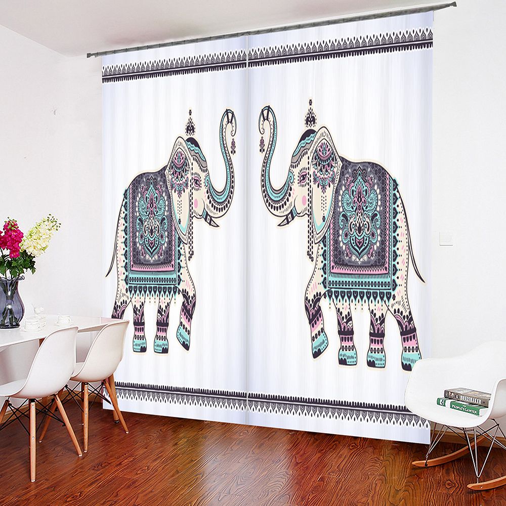 New Curtain Personalized Curtain Elephant Dolphin Starfish Parrot
