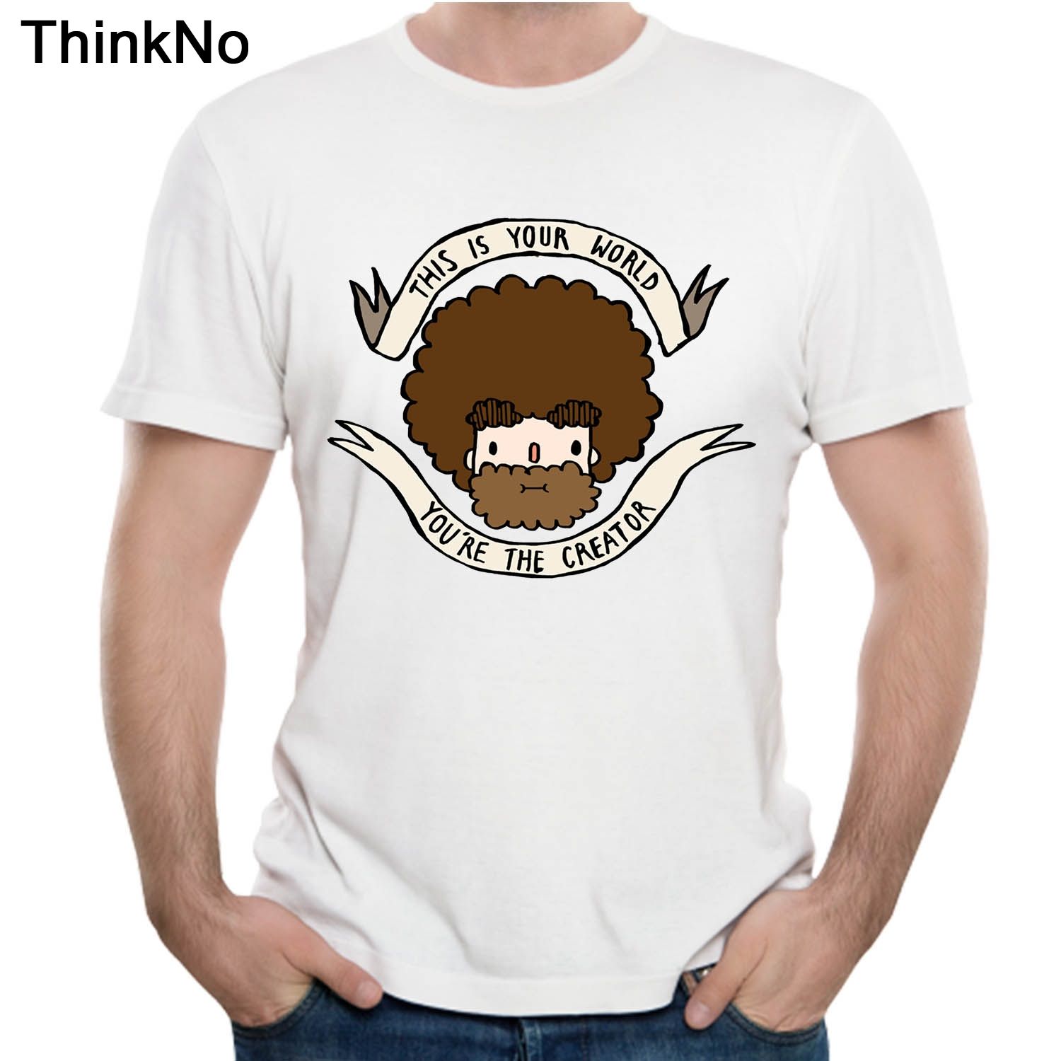 Acheter Bob Ross T Shirt Pour Homme T Shirts Casual Artiste