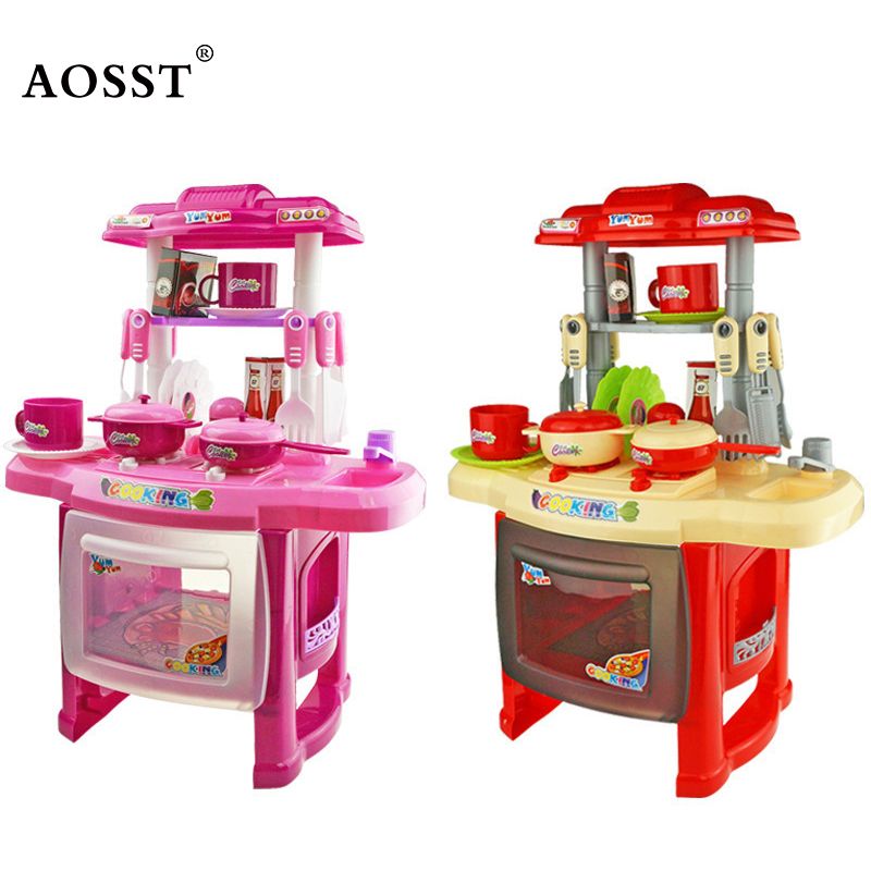 2018 kids kitchen toys pretend play cooking toys tableware sets baby