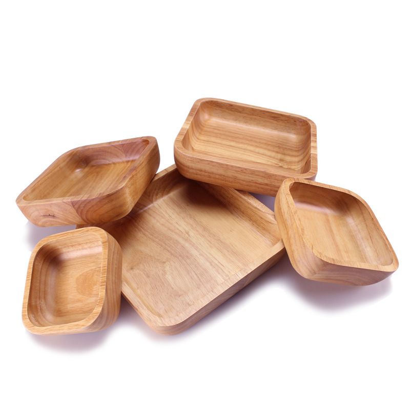 Brown Square Natural Wooden Bowl Durable Thicken Salad Bowls Fruit Brown Square Natural Wooden Bowl Durable Thicken Salad Bowls Fruit Meal Bread Tableware For Home Kitchen 38xy Cb Large Asian Soup