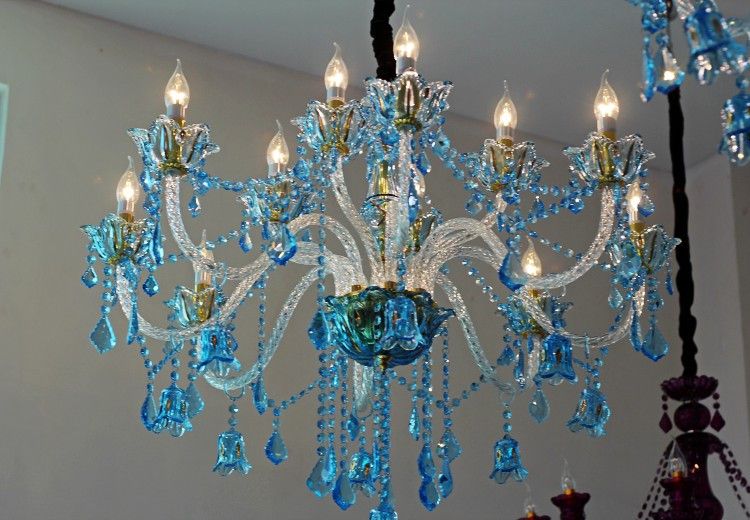 Regron Modern Chandelier Lamp Blue Led Crystal Lights Regron Modern Chandelier Lamp Blue Led Crystal Lights Rustic Natural French Style Ceiling Re For Living Room Cottage Use Swag Twig