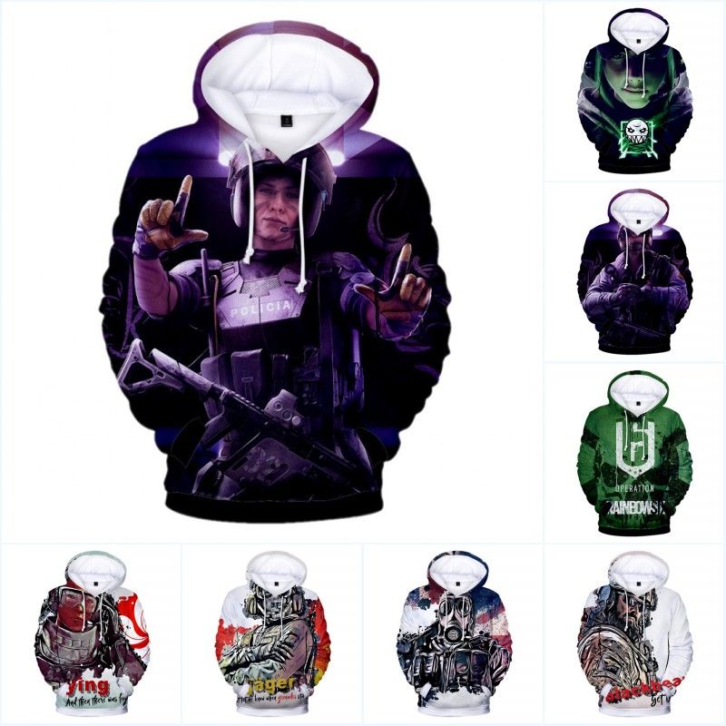 2019 Rainbow Six Siege Men Women Hoodies Sweatshirt Fashion 3d Print