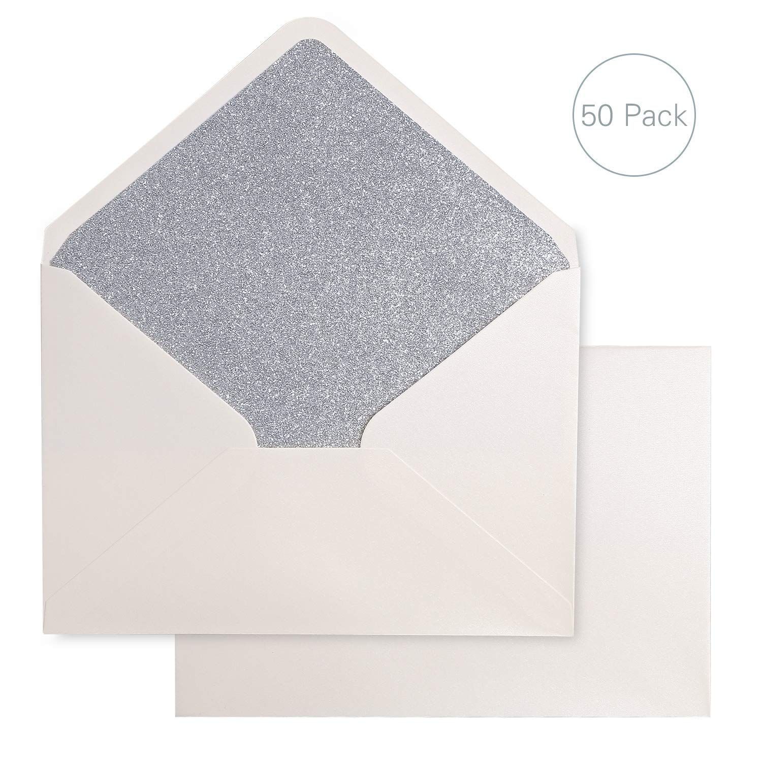 a7 silver glitter envelopes 5 25 x 7 5 inches with adhesive self