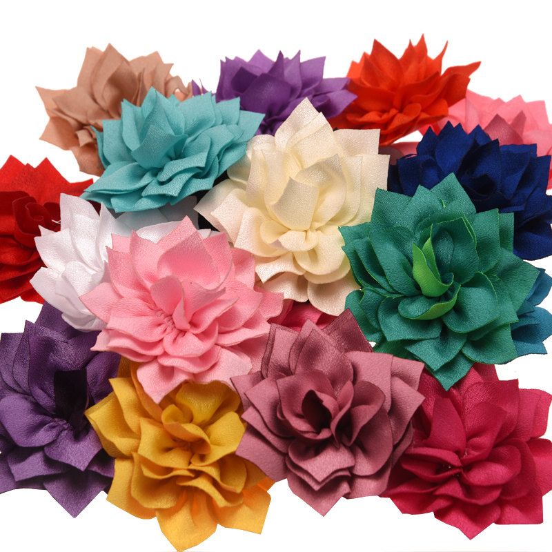 10pcs Sharp Angled 75cm Lotus Flowers Hair Accessories Flower Boutique Accessory Wedding Decoration Flower No Hairclips