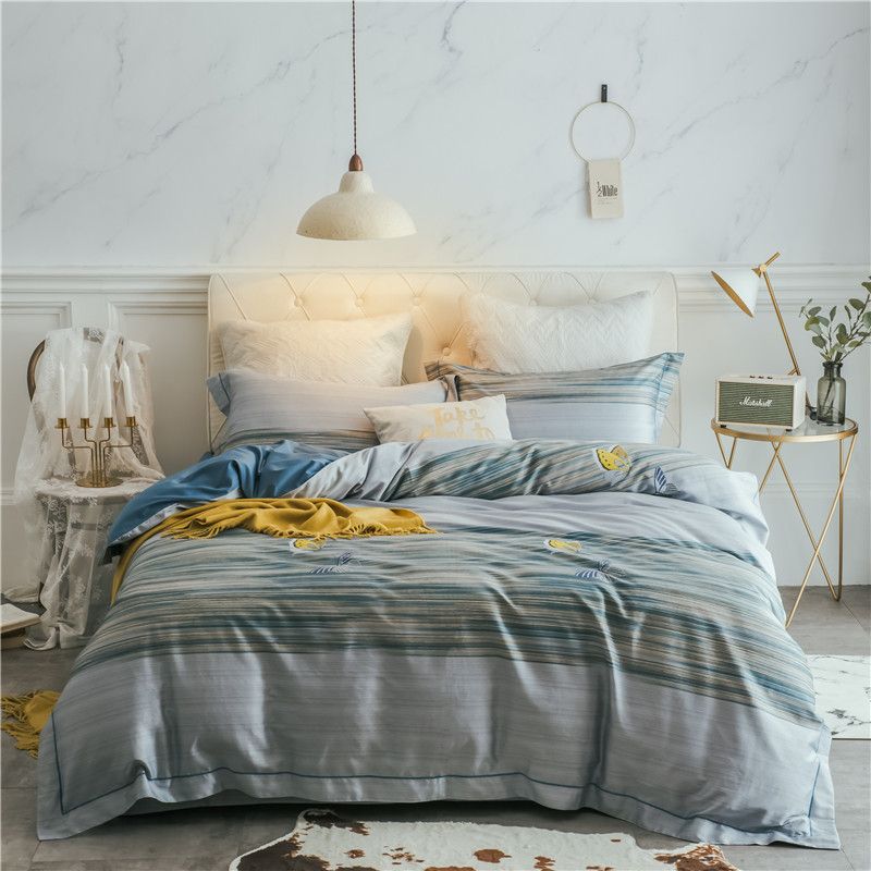 Fashion Luxury Egyptian Cotton Bedding Set Queen King Size Duvet Fashion Luxury Egyptian Cotton Bedding Set Queen King Size Duvet Cover Bed Flat Sheet Fit Pillowcases White Comforter Sets