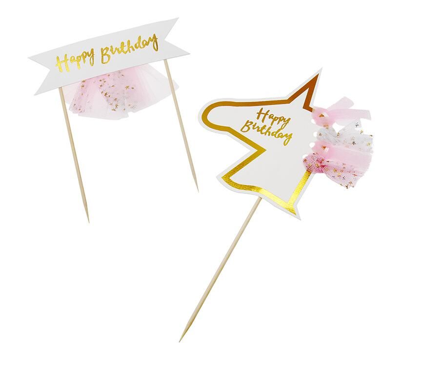 boys girls cupcake topper for birthday unicorn party decor happy