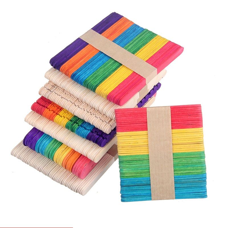 50 pezzi taglia unica Wood ghiaccioli lecca lecca Bastoncini standard in legno lisci per gelati Zhouba 50 pezzi taglia unica Wood ghiaccioli lecca lecca Bastoncini standard in legno lisci per gelati Zhouba
