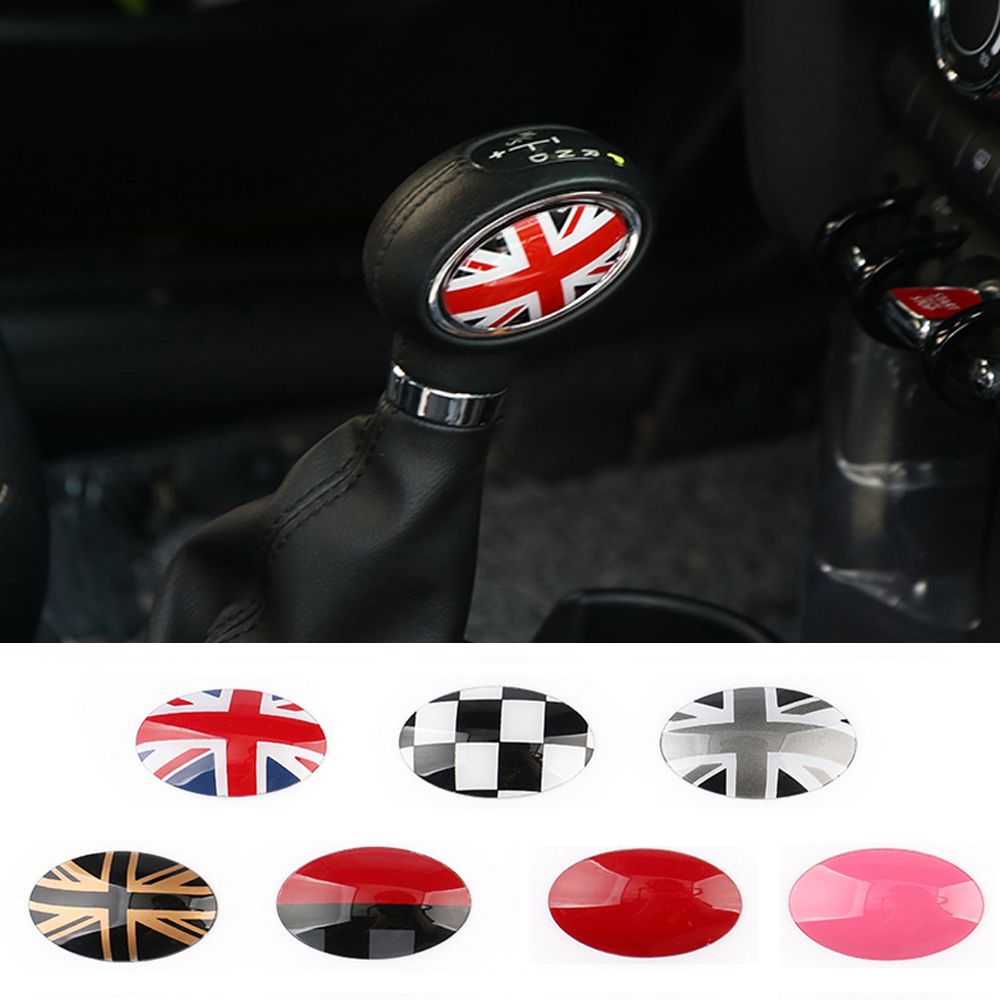 Union Jack Car Gear Shift Knob Trim Covers ABS Stickers Decals For Mini