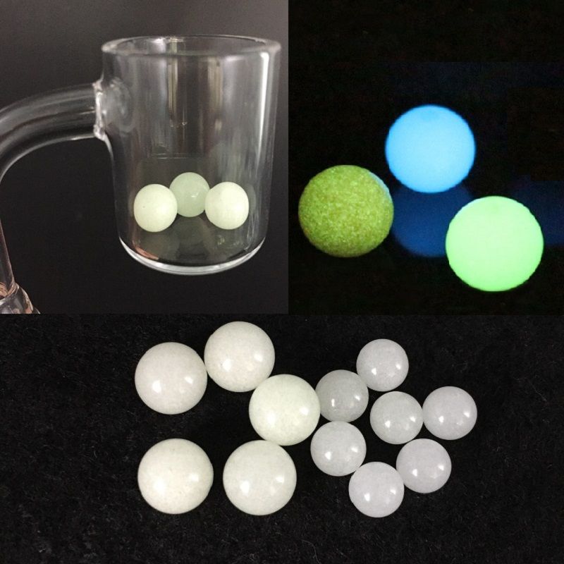 6mm 8mm Quartz Terp Dab Pearls Ball Glow in Dark Insert Luminous Blue