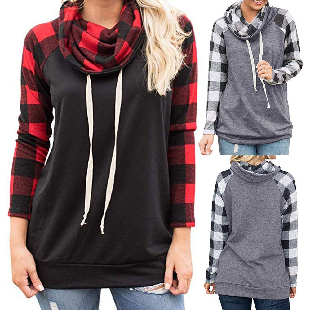 Uomo Felpa Maniche Lunghe Camicia collo Alto Inverno Chiusura con Zip Top