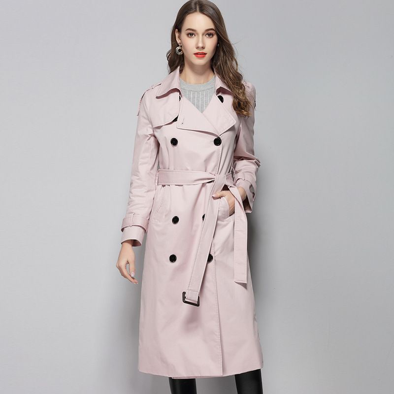Long Double Trench Plus Manteaux Femme Taille Survêtement Pour Femmes Classique Coat Hiver Vêtements La Étanche Imperméable Breasted TkOPXZiu