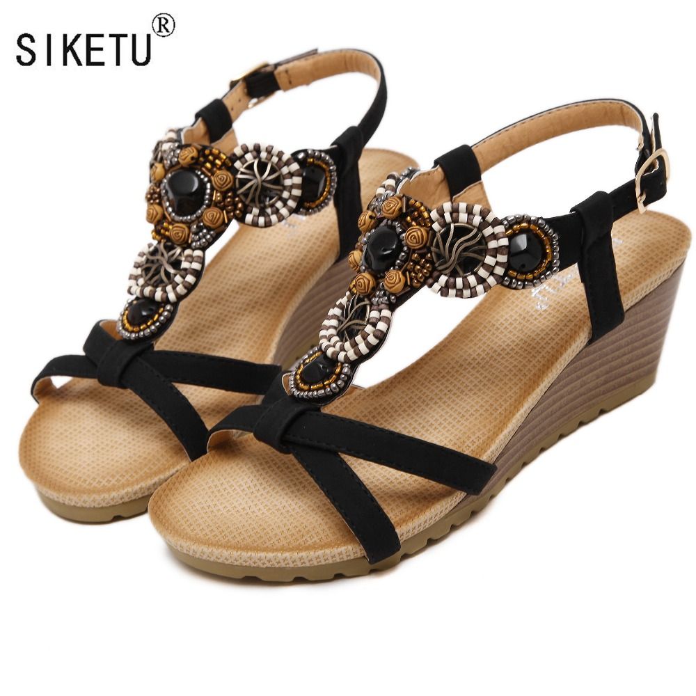 SIKETU Brand 2017 Bohemia Wedge Donna Sandalo Summer Vintage SIKETU Brand 2017 Bohemia Sandalo Wedge Donna Sandalo Bohemia Summer Vintage f5d66f