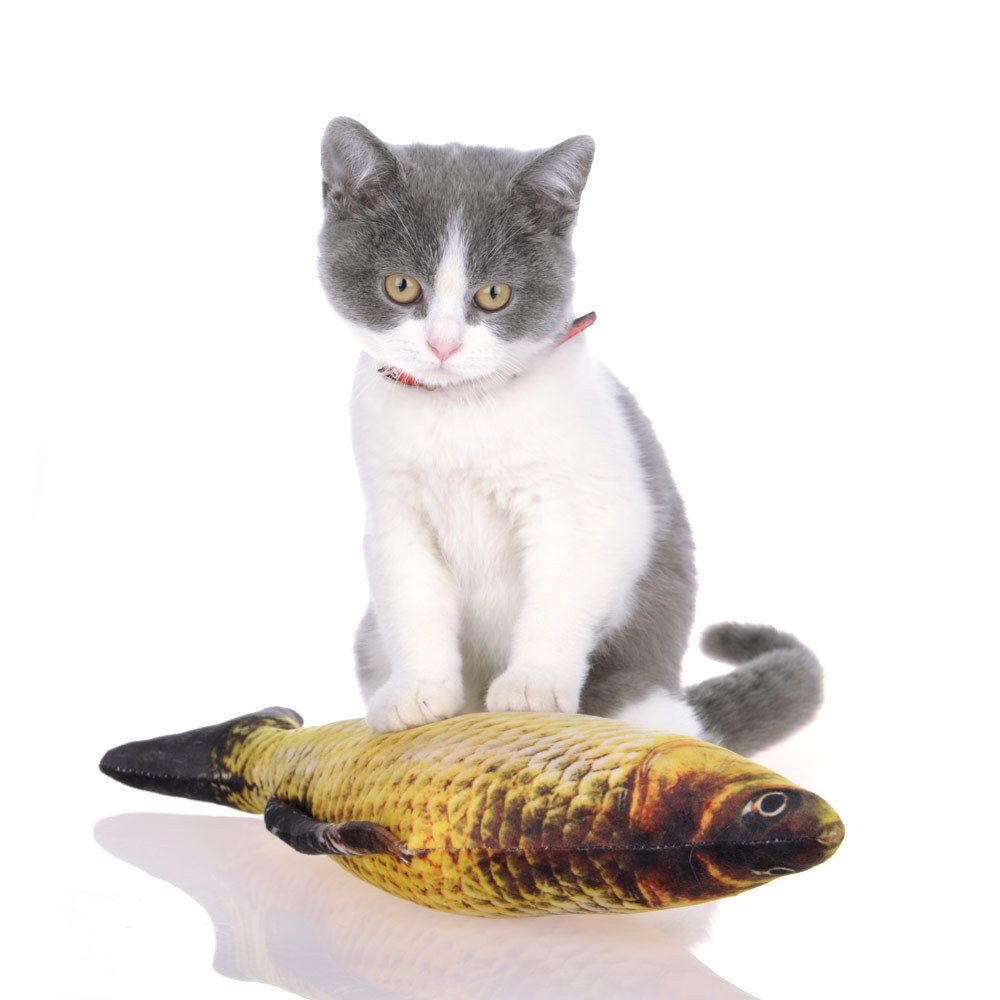 cat fish tank toy