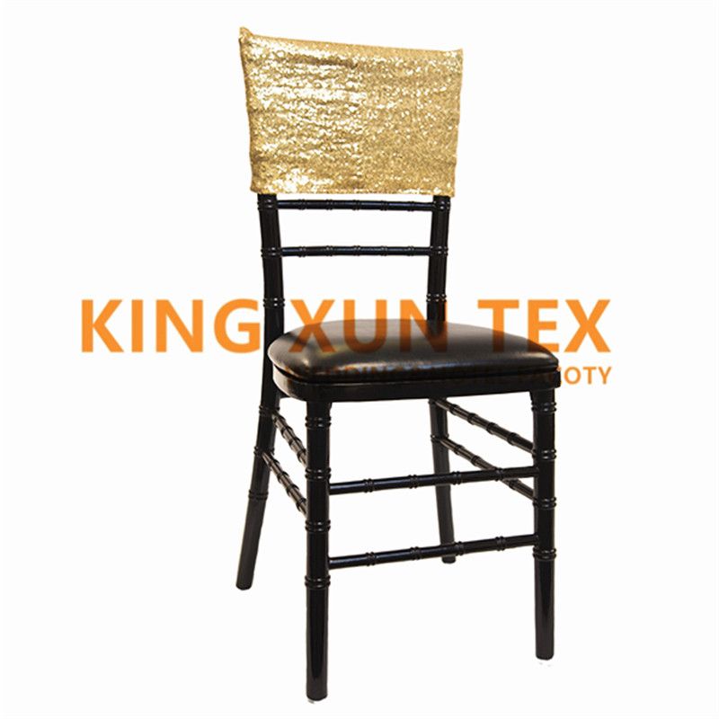 Wholesale Price Sequin Chiavari Chair Cap Hood Chair Cover For Wedding Banquet Decoration