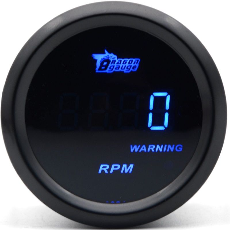 2020 DRAGON GAUGE 2 Inch 52MM Tachometer RPM Gauge 4 6 8 Cylinder Black