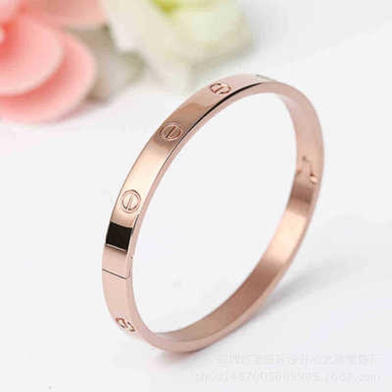 Acheter Bracelet De Manchette Amour Bracelet En Or Rose 18 Carats Plaqué Vis Jonc Bracelet Pour Femmes Couple Bijoux De $4.95 Du Agogogo
