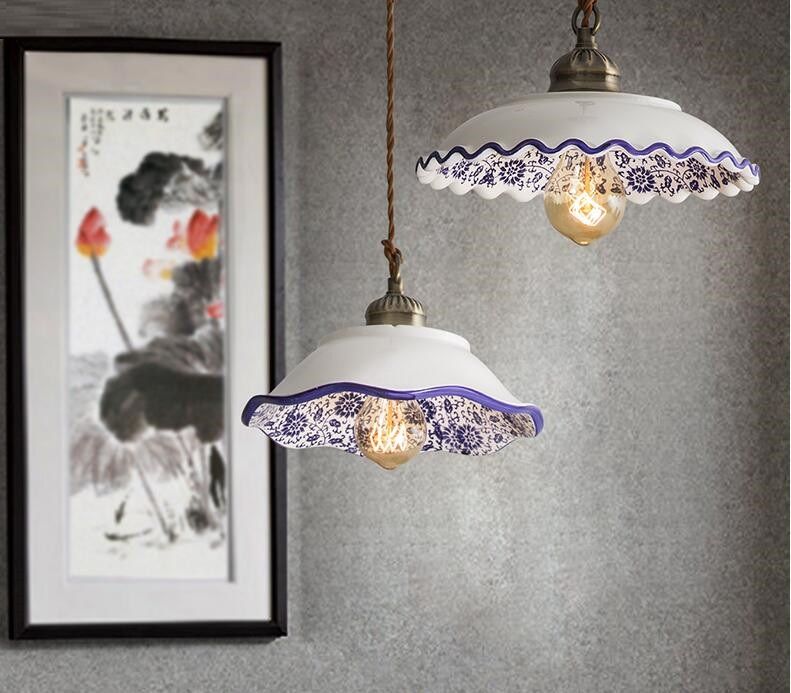 Doxa Ceramic Pendant Lights Vintage Industrial Lighting Hang Lamp Home Restaurant Kitchen Bedroom Hanglamp Lamparas