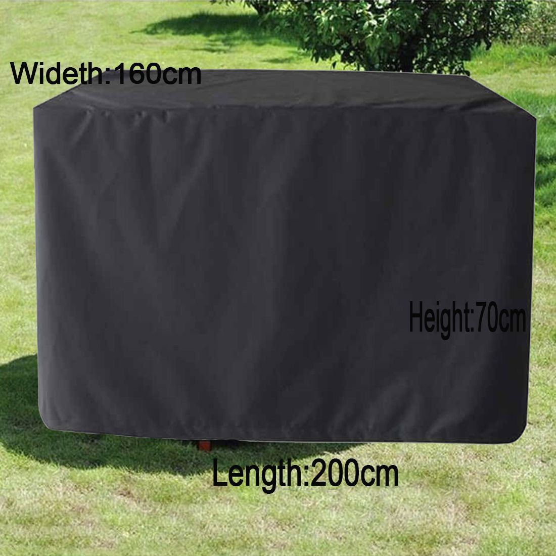 200x160x70cm Patio Table Cover Square Waterproof Black Outdoor Dust 200x160x70cm Patio Table Cover Square Waterproof Black Outdoor Dust Proof Furniture Desk Covers With Storage Bags For Garden Dustproof Large